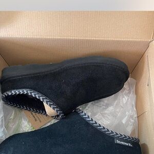 BearPaw Black Suede Slip-Ons